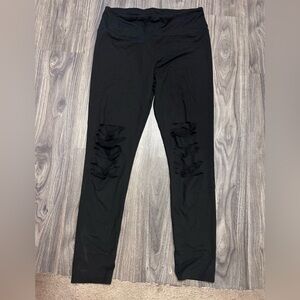 Black Ripped Leggings